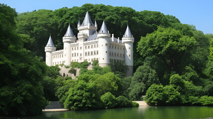 Obraz premium castle in the dendrological park