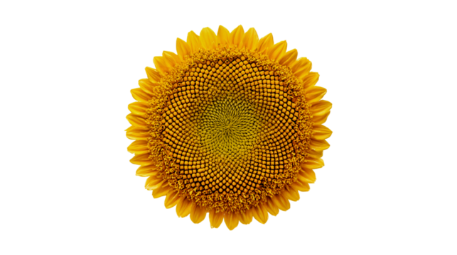 Vibrant Sunflower Closeup Black Background