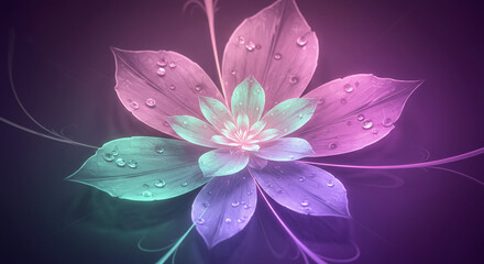 Stylized Glowing Floral Mandala Digital Artwork