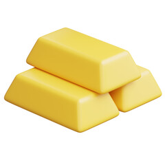 3d rendering of Golden Bar stacking icon