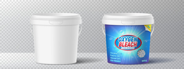 Templates of plastic bucket