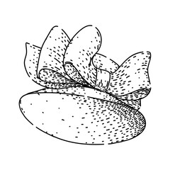 accessory derby hat sketch hand drawn vector