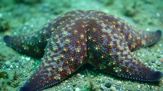 Close-up of a starfish on the seabed
