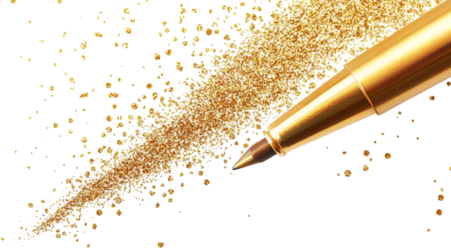Shiny Gold Pen Glow