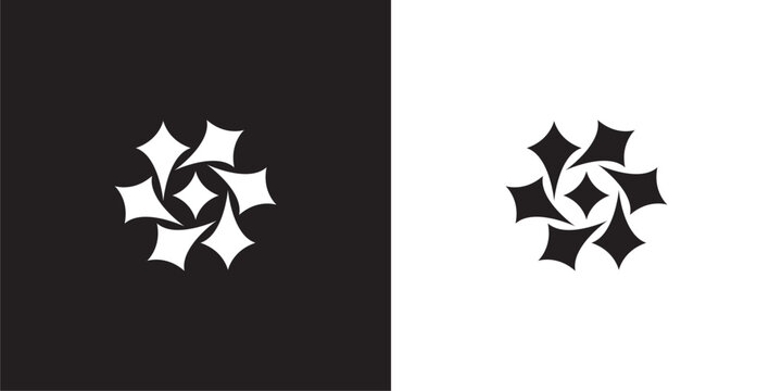 Generative AI logo icon with star and square icon. Artificial intelligence and Machine learning sign icon. Tools for generate from the text. Icon element for app and web.