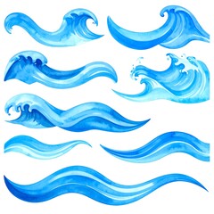 Fototapeta premium Assorted blue waves