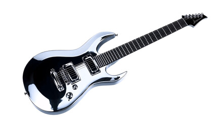 Obraz premium Mirror Silver Electric Guitar