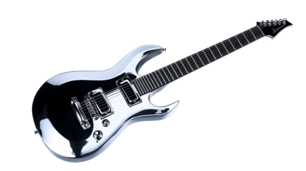Mirror Silver Electric Guitar