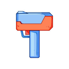 gift bubble gun toy cartoon vector illustration