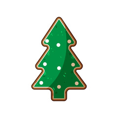 shortbread christmas themed cookies cartoon vector illustration