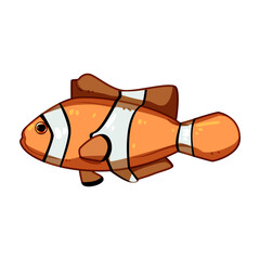 ocean clown fish cartoon vector illustration