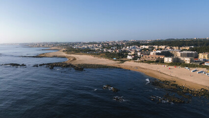 Adventurous rocky coast by the Atlantic Ocean