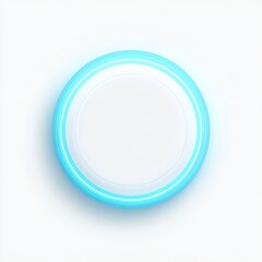Circular button with glowing blue rings