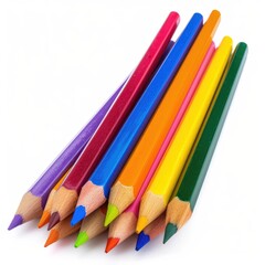 Colorful pencils clustered