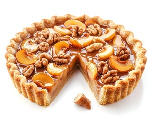 Delicious Caramel Apple and Walnut Tart