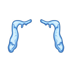 heartache cry cartoon vector illustration