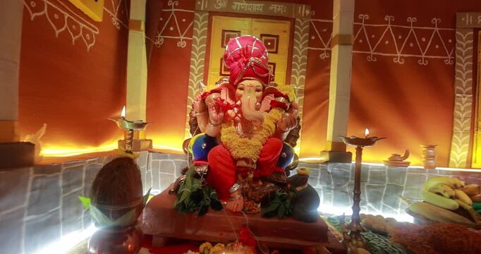 Decoration of  Lord Ganesha Chaturthi
