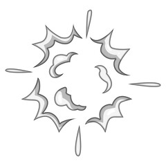 atmosphere dust burst cartoon vector illustration