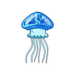 hydrozoa jellyfish cartoon vector illustration
