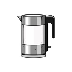 cordless kettle electric cartoon vector illustration