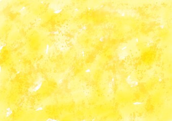 黄色のブラシペイント水彩背景素材