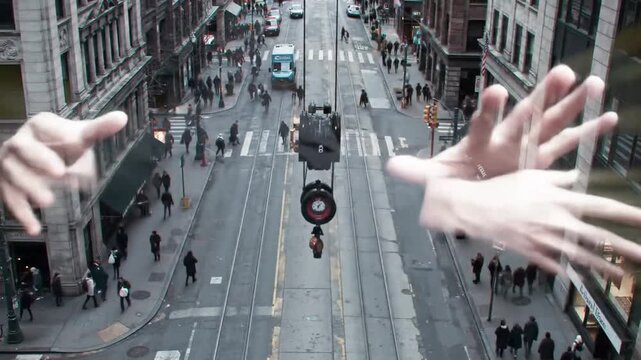 Clocktower Hands Orbit Horizontally Like Planet Rings