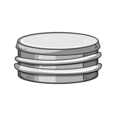 tamper metall bottle cap cartoon vector illustration