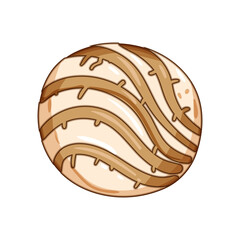 tradicional mexican conchas cartoon vector illustration