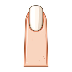 flare nail shape cartoon vector illustration