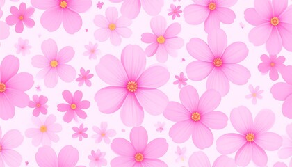Pink flower pattern background