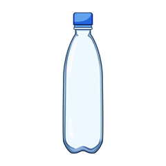 hydration plastic water bottle cartoon vector illustration