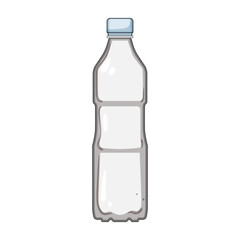 disposable plastic water bottle cartoon vector illustration