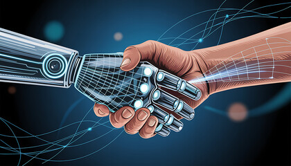 Hand holding a network cable and a computer mouse, playing an electric guitar.