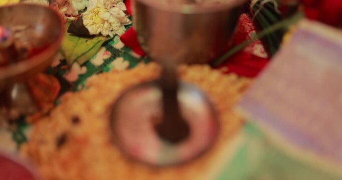 Decoration of Goddess Gauri pujan