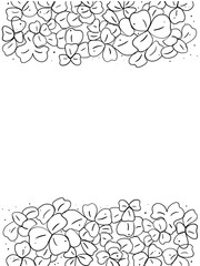 Floral Top and Bottom Border Background, Text Overlay, Printable Art