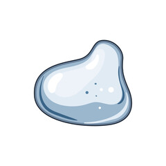 puddle water drops cartoon vector illustration