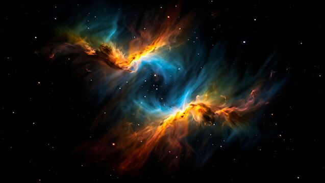 Stunning cosmic nebula with vibrant colors and celestial stars for background or science illustration full of awe and wonder