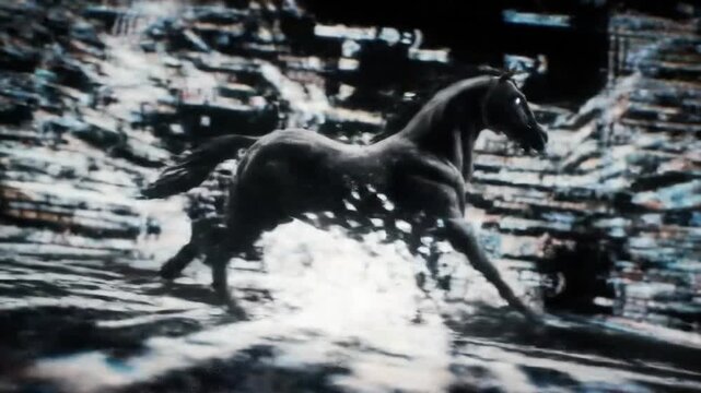 Wired centaur galloping through data canyon