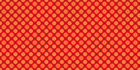 Chinese seamless pattern traditional style collection or japanese poster oriental geometric festive ornament for lunar Chinese new year decoration in Red and golden abstract asian  Vintage  background