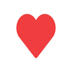 red heart isolated on white
