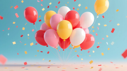Obraz premium Colorful balloons in the sky
