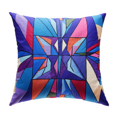 colorful pillows on a bed