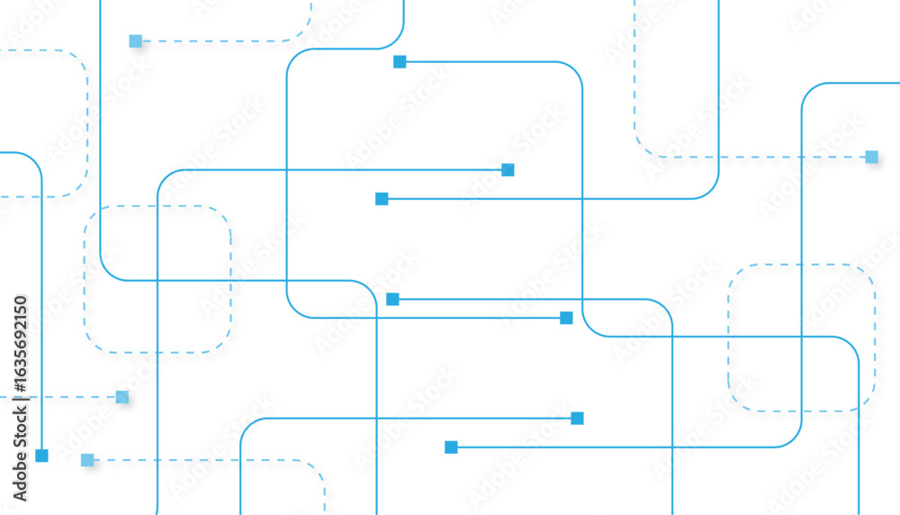 Wall mural abstract futuristic technology background. technology background with crossed lines and dots.