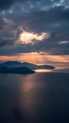 Expansive Landscape of Dark Clouds Rolling In – Moody Skies Over a Quiet Horizon