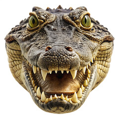 Crocodile Head Isolated on White Background Cutout