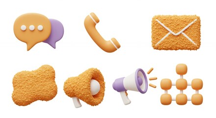 Communication icons collection design