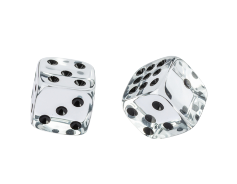 black dice isolated on white