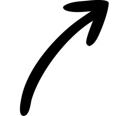 Hand drawn vector arrow doodle