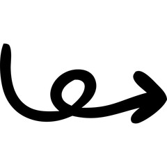 Hand drawn vector arrow doodle