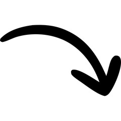 Hand drawn vector arrow doodle